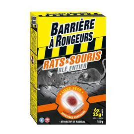 BARRONGEUR Barrière à rongeurs rats souris Appât sur céréales 150g