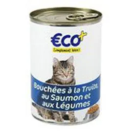 ECO+ Bouchées pour chat Truite saumon et légumes 410g