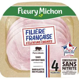 FLEURY MICHON Jambon d'éleveurs engagés 140g
