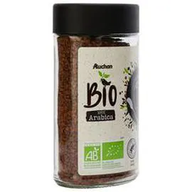 AUCHAN BIO Café soluble lyophilisé 100% arabica 100g