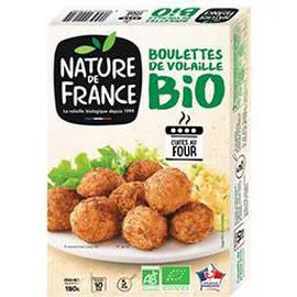 NATURE DE FRANCE Boulettes cuite de volaille Bio 180g