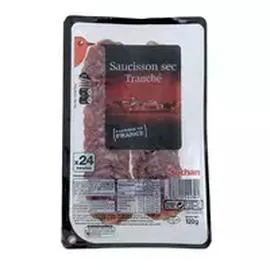AUCHAN Saucisson sec tranché 120g