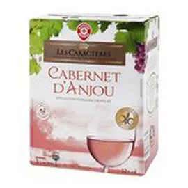 MARQUE REPÈRE, LES CARACTÈRES AOP Cabernet d'Anjou vin rosé - 11% 3l