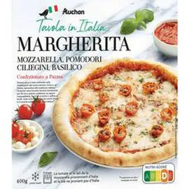 AUCHAN TAVOLA IN ITALIA Pizza margherita cuite au feu de bois 400g