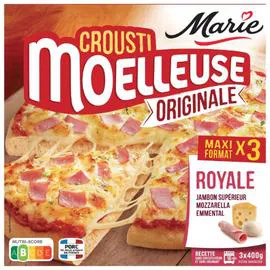 MARIE Pizza jambon/fromages Crousti Moelleuse 1,2kg