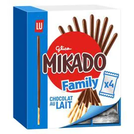 LU, MIKADO Biscuits nappés au chocolat au lait 300g