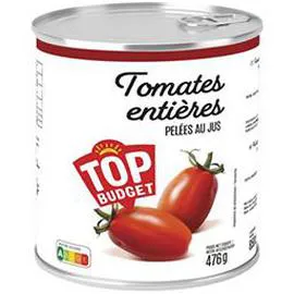 TOP BUDGET Tomates entières pelées au jus 476g