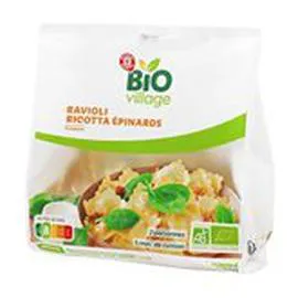 MARQUE REPÈRE, BIO VILLAGE Ravioli Ricotta épinards Bio 250g