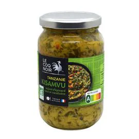 LE COQ NOIR Tanzanie Kisamvu mijoté d'épinard, coco et cacahuètes 330g