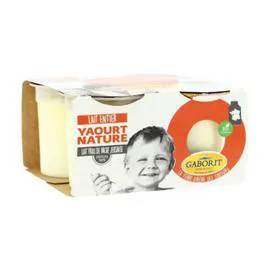 GABORIT Yaourts Natures Au Lait Entier Bio 500g
