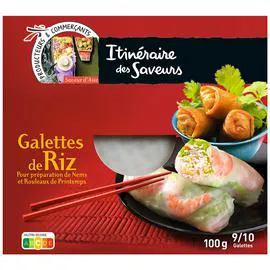 ITINÉRAIRE DES SAVEURS Galette de riz pour nems & rouleaux de printemps 100g
