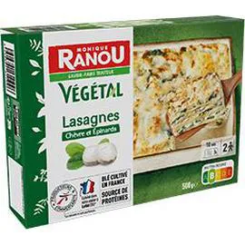 MONIQUE RANOU Végétal - Lasagnes chèvre et épinards 500g