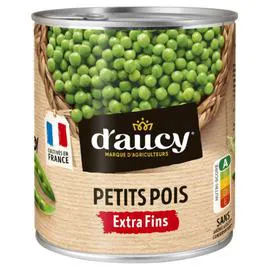 D'AUCY Petits pois extra fins 560g