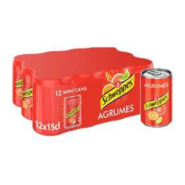 SCHWEPPES Soda saveur agrumes 12x15cl