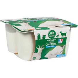 CARREFOUR CLASSIC' Yaourt au lait de chèvre 4x115g