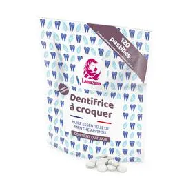 LAMAZUNA Dentifrice à croquer à l'huile essentielle de menthe arvensis  - 120 pastilles BIO l'unité