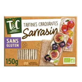TERRES & CÉRÉALES BIO Tartines craquantes sarrasin sans gluten Bio 150g