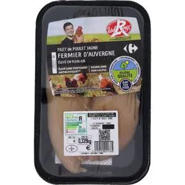 FILIÈRE QUALITÉ CARREFOUR Filets de poulet jaune fermier Label Rouge 350g