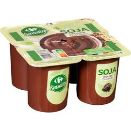 CARREFOUR SENSATION Dessert végétal au soja chocolat 4x100g
