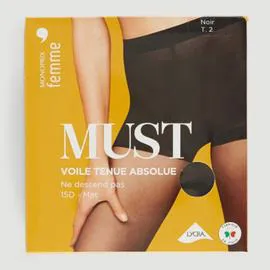 MONOPRIX Collants voile tenue absolue noir mat taille 1 l'unité