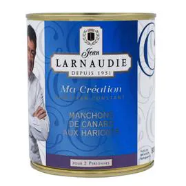 JEAN LARNAUDIE Manchons de canard aux haricots 840g