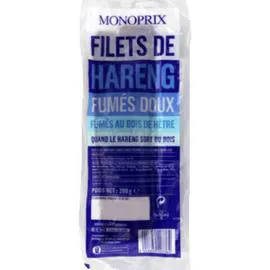 MONOPRIX Filets de hareng fumés doux 200g