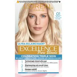 L'ORÉAL PARIS, EXCELLENCE Coloration Cheveux 01 Blond ultra-clair naturel l'unité