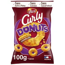 VICO, CURLY Biscuits apéritifs Donuts cacahuète 100g