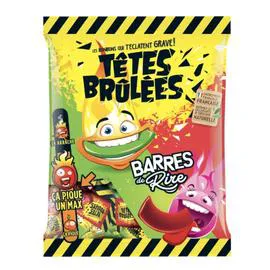 TÊTES BRÛLÉES Bonbons pomme fraise 200g
