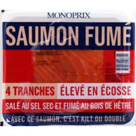 MONOPRIX Saumon fumé d'Ecosse 140g