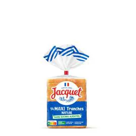 JACQUET Pain de mie Nature Sans Sucres Ajoutés 550g