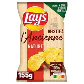 LAY'S Chips à l'ancienne nature 155g
