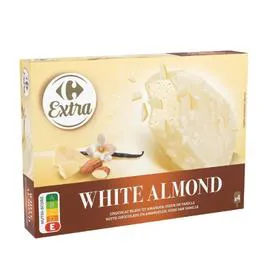 CARREFOUR EXTRA Glace chocolat blanc amandes 4x78,5g