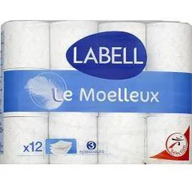 LABELL Papier toilette blanc x12