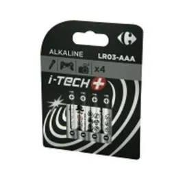 CARREFOUR Lot de 4 Piles LR03/AAA I-TECH+ l'unité