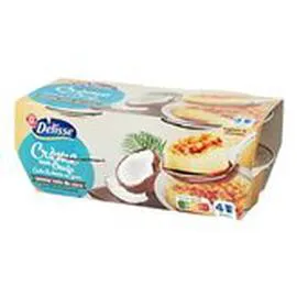 MARQUE REPÈRE, DÉLISSE Crème aux oeufs Delisse Coco lit caramel 4x100g