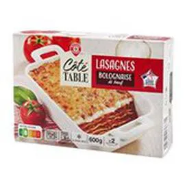 MARQUE REPÈRE, CÔTÉ TABLE Lasagnes bolognaises Viande de boeuf français 600g