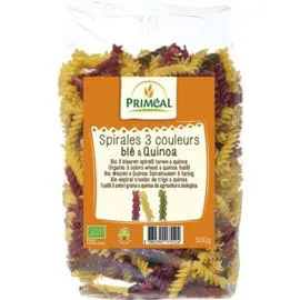 PRIMEAL Spirales 3 Couleurs Blé & Quinoa Bio 500g