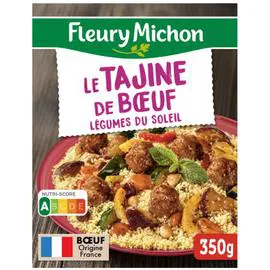FLEURY MICHON Plat cuisiné tajine de boeuf légumes du soleil 350g
