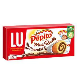 LU, PÉPITO Gâteaux fourrés au chocolat Mini Roulés 150g