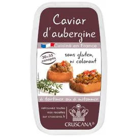 CRUSCANA Caviar d'aubergines à tartiner ou mitonner 150g