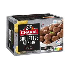 CHARAL Boulettes au boeuf à poêler ou au four 900g
