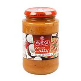 MARQUE REPÈRE, RUSTICA Sauce Curry Légumes et lait de coco 400g