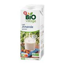 MARQUE REPÈRE, BIO VILLAGE Lait d'amande sans sucre ajouté 1l