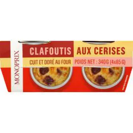 MONOPRIX Clafoutis aux cerises cuit et doré au four 340g