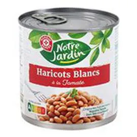 MARQUE REPÈRE, NOTRE JARDIN Haricots blancs A la tomate 250g