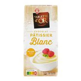 MARQUE REPÈRE, TABLETTE D'OR Chocolat Pâtissier Chocolat Blanc 180g