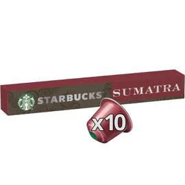 STARBUCKS Café capsules Compatible Nespresso Sumatra intensité 10 By Nespresso x10
