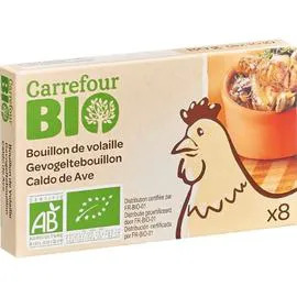 CARREFOUR BIO Bouillon bio volaille 8x10g