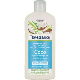 NATESSANCE Shampooing extra doux au coco et kératine végétale 250ml